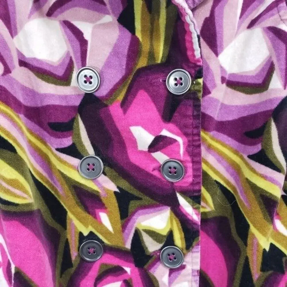 Missoni for Target floral trench velvet feel double breasted‎ coat girls 2T - 3T